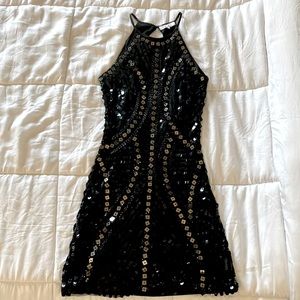 Parker sequin dress, size SP, black